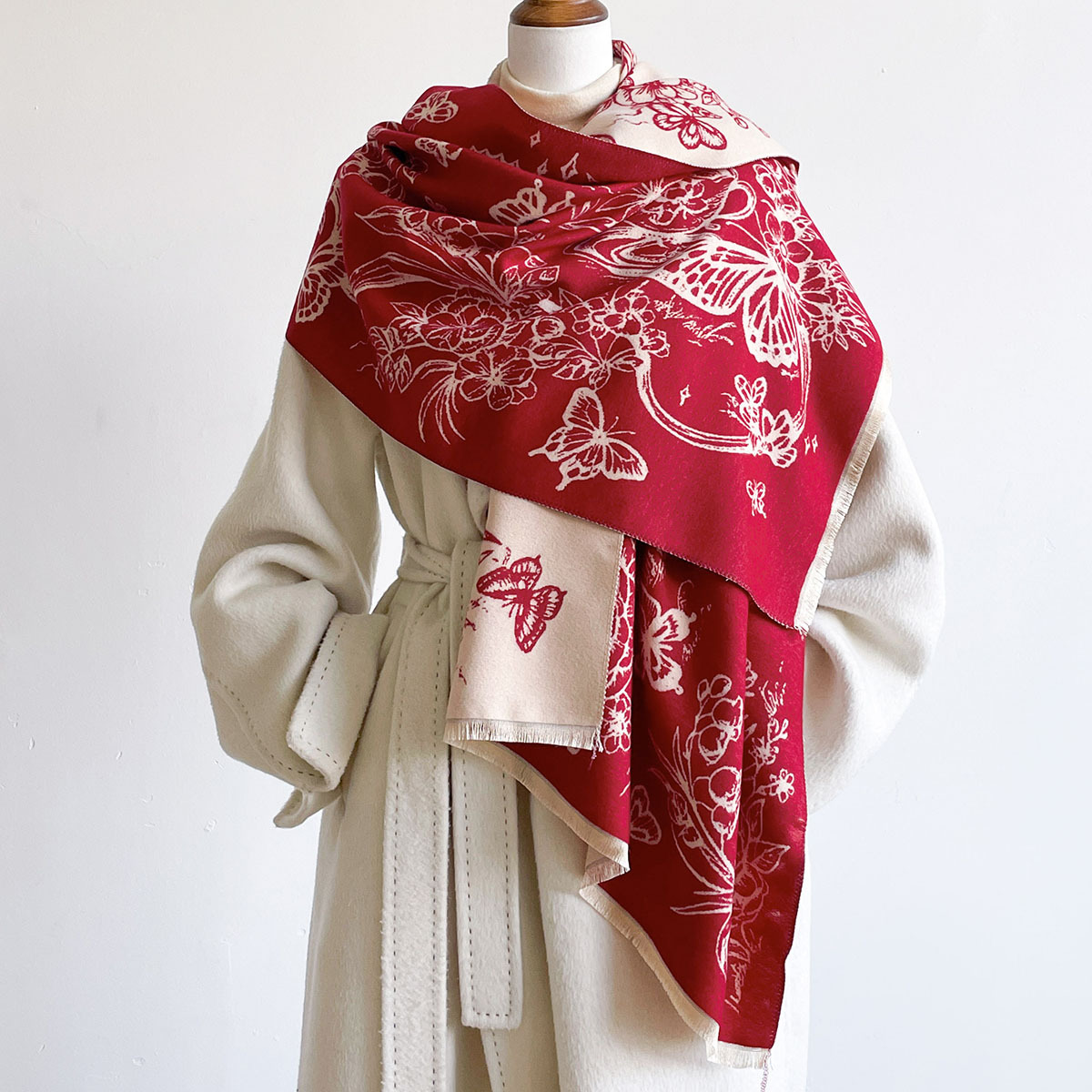 Bufanda con flecos de imitació - Pashmina Wrap Large reseña y precio