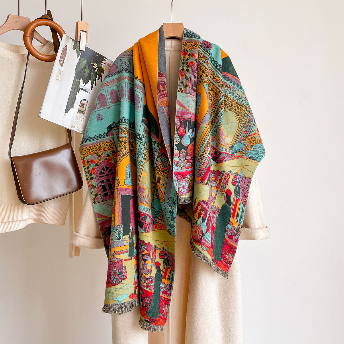 Bufanda de imitación de cachem - Pashmina Wrap Large reseña y precio