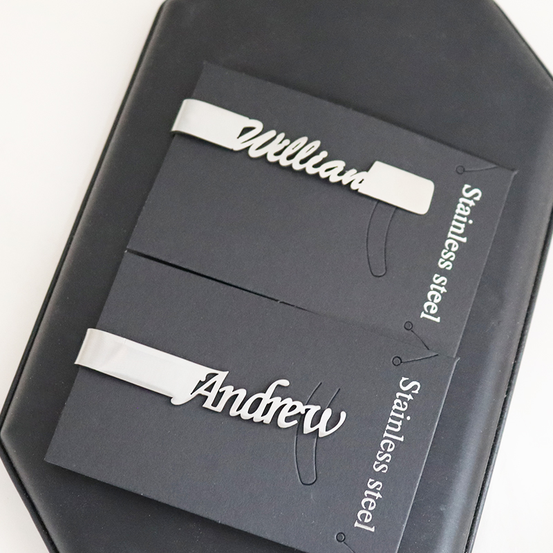 DIY patrón de nombre de letra  - Tie Clip Silver reseña y precio