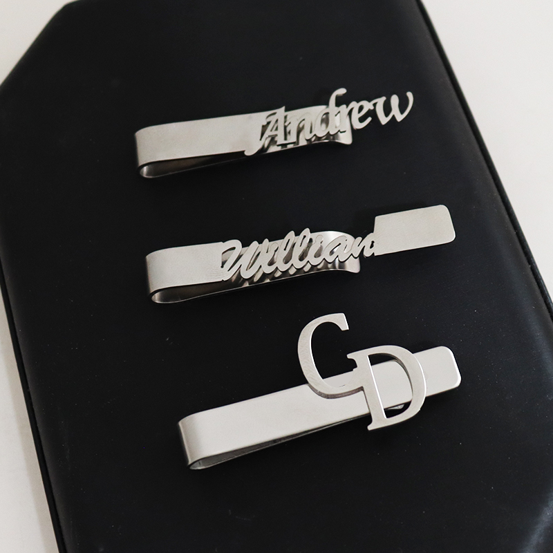 DIY patrón de nombre de letra  - Tie Clip Silver reseña y precio